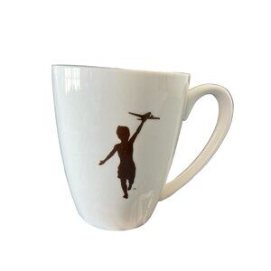 Storyville Coffee Company "Boy Running With Toy Airplane" Mug White Cup